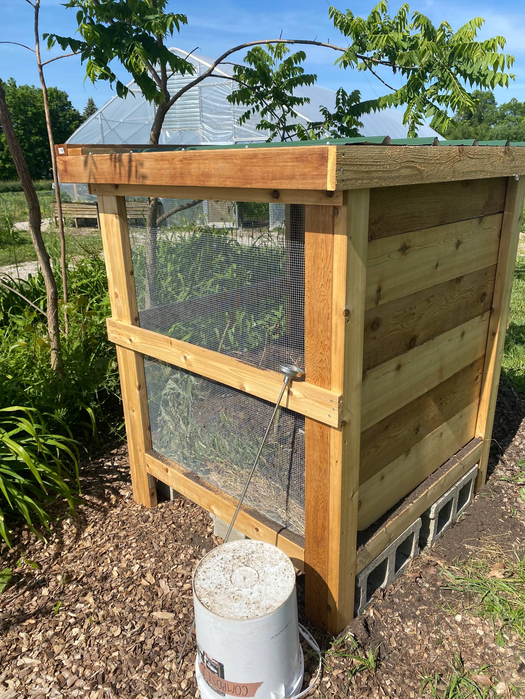 Image of a wooden composter